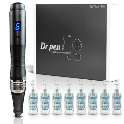Dr. Pen Ultima M8 Профессиональный аппарат для микроигольчатой терапии Дермапен USB перезаряжаемый 5 шт. картридж с 32 иглами