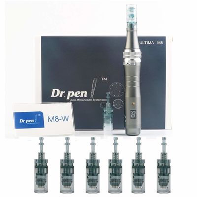 Dr. Pen Ultima M8 Профессиональный аппарат для микроигольчатой терапии Дермапен USB перезаряжаемый 5 шт. картридж с 32 иглами