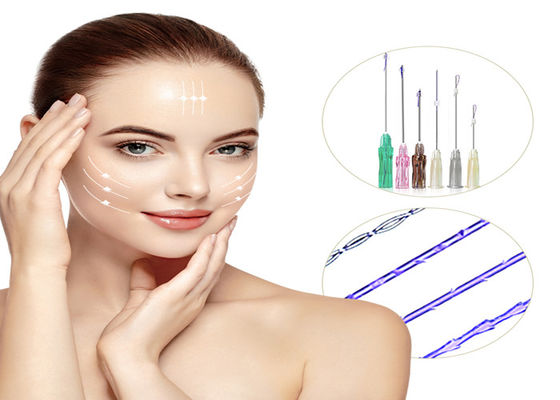 кожа 4D 6D 8D Absorbable продевая нитку подтяжку лица l тип w тупой